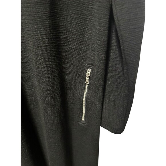 GAP Black Long Sleeve Classic Shift Dress Front Slant Pocket Zipper Small NWT - Picture 6 of 10